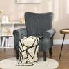 HOMCOM Armchair, Upholstered Modern Accent Chair with High Back, Rolled Arms and Wood Legs, Soft Thick Padded Living Room Chair