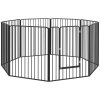 PawHut Heavy Duty Dog Playpen, 8 Panels Dog Pen, 100cm Height Pet Playpen Exercise Pen, with Door, for Small and Medium, Large Dogs