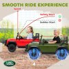 AIYAPLAY Land Rover Licensed Electric Car for Kids, 12V Battery-Powered Kids Ride On Car with Remote Control, Music, Horn, Suspension Wheels, LED Lights, Off-Road Toy for 3-5 Years Old, Green