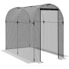 Outsunny Fruit Cage Bird Netting, Heavy Duty Fruit and Vegetable Protection Tent with Zipped Door, Anti Bird, Insects, Small Animals, 1.2 x 2.4 x 1.9m, Black