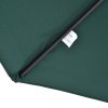 Outsunny 4.6m Large Garden Parasol Double-Sided Sun Umbrella Patio Market Canopy Shade Outdoor Dark Green - NO BASE