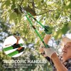 Outsunny Telescopic Loppers 64.5-90 cm, Extendable Garden Loppers Heavy Duty with Steel Blade and Adjustable Handles, Tree Trimmer for Branches, Bushes, Shrubs, Green