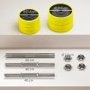 HOMCOM 20KGS 2-In-1 Dumbbell & Barbell Adjustable Set Strength Muscle Exercise Fitness Plate Bar Clamp Rod Home Gym Sports Area, Yellow