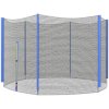 SPORTNOW 10ft Trampoline Net Replacement with 6 Plastic Pole Covers, Weather-Resistant Trampoline Netting Replacement with Zipped Entrance, Poles Not Included, Blue