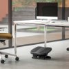 HOMCOM Footrest Adjustable Height & Angle 0-30 Degree for Better Posture at Office Grey