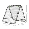 HOMCOM Double-Sided Football Rebounder Net, Football Rebound Net Target Goal with Five Adjustable Angles, Black