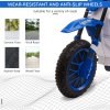 HOMCOM Kids Electric Motorbike, 12V Battery Powered Kids Motorbike for Boys and Girls with Training Wheels, Start-up Button, Pedal, for Ages 3-5 Years - Blue