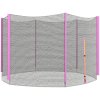 SPORTNOW 8ft Trampoline Net Replacement with 6 Plastic Pole Covers, Weather-Resistant Trampoline Netting Replacement with Zipped Entrance, Poles Not Included, Pink