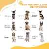 PawHut Pressure Fit Safety Gate for Doorways and Staircases, Dog Gate with Auto Closing Door, Pet Barrier for Hallways with Double Locking, Openings 74-100cm - White