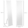 HOMCOM Full Length Mirror with LED Lights, 150x40cm Floor Mirror, Free Standing, Wall Mounted or Leaning, Full Size Body Mirror with Dimmable and 3 Colour Lighting for Bedroom, 23W, White