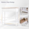 HOMCOM Console Table Hallway Side Desk 1 Drawer 2 Shelves Worktop Handle Retro Elegant Style Home Display Storage for Bedroom Livingroom