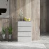 HOMCOM High Gloss Chest of Drawers, Modern 4 Drawer Dresser with Soft Closing Mechanism for Bedroom, White