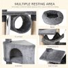 PawHut Cat Tree for Indoor Cats Condo Tower Multi-level Height 150CM  Kittens Activity Stand House with Toys & Various Scratching Posts
