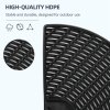 Outsunny 4PCs Parasol Bases, Patio Umbrella Weights for Parasol, Wicker Effect HDPE Water and Sand Filled Garden Umbrella Base with Built-in Handles, Black