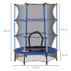 HOMCOM 4.6FT Kids Trampoline with Safety Enclosure, 55