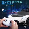 AIYAPLAY Maserati GT2 Licensed 12V Electric Car for Kids, Kids' Electric Ride on with Suspension System, Remote Control, USB, Music, Horn, Lights, Auxiliary Wheels, for Ages 3-5 Years, White