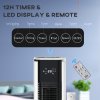 HOMCOM Portable Air Cooler, 6L Tank with 3 Ice Packs, Oscillating Evaporative Air Cooler Fan with 3 Modes & Speed, 10H Timer, Detachable & Washable Filter, LED Display & Remote Control for Home, White