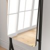 HOMCOM Full Length Mirror, Free Standing Floor Mirror, Full Body Mirror with Adjustable Angle and Storage Shelf for Living Room, Bedroom, Hallway, 108 x 37cm, Black