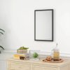 HOMCOM Decorative Rectangular Wall Mirror, 60 x 40 cm Wall-Mounted Bathroom Mirror for Living Room, Bedroom, Hallway, Black