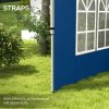 Outsunny Gazebo Side Panels with Window for 3x3(m) or 3x4m Pop Up Gazebo, 2 Pack Sides Replacement, Blue