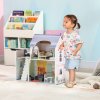 AIYAPLAY Dolls House with 13 Furniture Pieces and Accessories, 2 Levels Play Set with Balcony, Pretend Play Game, for Ages 3-6 Years