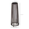 Outsunny Garden Rattan Lamp, 61 cm Tall Solar Rattan Floor Lamp, Solar Garden Light with Auto On/Off LED Light, IP44 Waterproof for Outdoor, Porch, Pathway, Terrace, Brown