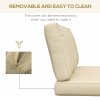 Outsunny 2 Seater Outdoor Seat Cushions, Backrest, Water Repellent Seat Pads for Dining Chair, Swing, Sofa, Beige