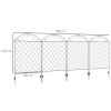 Outsunny Decorative Garden Fencing, 43in x 11.5ft Outdoor Picket Fence Panels, 4PCs Rustproof Metal Wire Landscape Flower Bed Border Edging Animal Barrier, Black