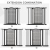 PawHut 74-105 cm Pressure Fit Safety Gate for Doorways and Staircases, Dog Gate, Pet Barrier for Hallways with Auto Close, Double Locking, 2 Extensions