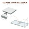 Outsunny 4FT Garden Outdoor Camping Table Portable Folding Picnic Table Aluminium Frame with Adjustable Height 120L x 60W x 70H (cm)
