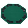 HOMCOM 1.2m/48 Inches Foldable Poker Table Top 8 Players Blackjack Tables Chip Trays