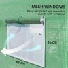 Outsunny 3 x 2 x 2m Polytunnel Greenhouse with 3 Roll-up Doors and Mesh Windows, Walk-in Garden Tunnel Warm House Tent with UV-resistant PE Cover and Galvanised Steel Frame, Green