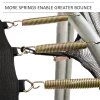 HOMCOM 13ft Trampoline Net Replacement Safety Net Enclosure Net Spare w/ 8 Poles