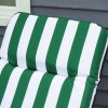 Outsunny Reclining Garden Chair Set of 2, 5-Level Adjustable Zero Gravity Chairs with Cushions, Folding Sun Lounger Garden Recliner Chairs with Armrests for Outdoor, Patio, Green Stripe