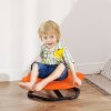 AIYAPLAY Sensory Spinning Chair for Kids, Planet-Shaped Swivel Chair for Balance and Coordination Training, Multi-Position Spinning Seat with Non-Slip Base, Orange