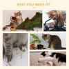 PawHut Cat Tree Tower for Indoor Cats, Climbing Activity Centre, Kitten Furniture with Cattail Fluff Bed House, Sisal Scratching Post, Hanging Ball, 50 x 50 x 119cm, Natural Tone