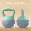 SPORTNOW Soft Kettlebell, 6kg Kettle Bell with Non-Slip Handle for Home Gym Weight Lifting and Strength Training, Grey and Green