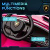 HOMCOM Lamborghini Veneno Licensed 12V Ride on Car, Electric Car for Kids with Butterfly Doors, 7km/h Kids' Electric Ride on with Remote, Music, Horn, Suspension for Ages 3-6 Years, Pink