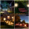 Outsunny 2 PCS 1.3M Garden Solar Lamp Post Lights Solar Powered LED Lantern Patio Pathway Walkway Outdoor Water-Resist Auto Switch 6 Hours Black