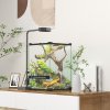PawHut Glass Reptile Terrarium, 12L Vivarium for Lizards, Frogs, Snakes, Turtles, Tortoises, with Ventilation, 20 x 20 x 30cm