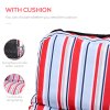 Outsunny Reclining Garden Chair Set of 2, 5-Level Adjustable Zero Gravity Chairs with Cushions, Folding Sun Lounger Garden Recliner Chairs with Armrests for Outdoor, Patio, Red Stripe