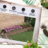 Outsunny Galvanised Raised Bed for Garden, Rectangular Outdoor Elevated Planter Box with Safety Edging and Open Bottom for Growing Flowers, Herbs and Vegetables, 240 x 60 cm, Dark Brown