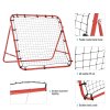 HOMCOM Rebounder Net Practise Kickback Target Goal with 5 Angles, for Teens, Adults, Softball, Football Training, Red