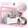 AIYAPLAY Toy Box, 2 in 1 Toy Storage Chest Kids with Lid, Large Toy Storage Organiser Bench for Bedroom, Nursery, Playroom, Pink