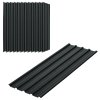 Outsunny Corrugated Roofing Sheets, Pack of 12, Galvanised Metal Roofing Sheets for Greenhouse, Garage, Storage Shed, Carport, 129 x 45cm, Dark Grey