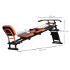 SPORTNOW Multifunctional Home Gym Equipment, Flat or Incline Reformer Pilates Machine, Ab Machine, Rower, with Adjustable Push Up Bar