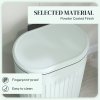 HOMCOM 30 Litre Pedal Bin, Fingerprint Proof Kitchen Bin with Soft-close Lid, Metal Rubbish Bin with Foot Pedal and Removable Inner Bucket