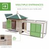 PawHut Chicken Coop with Chicken Run, Outdoor Hen House Poultry Cage with Nesting Box, Openable Top, 196 x 76 x 97cm, Natural