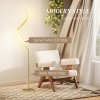 HOMCOM LED Floor Lamp with 3 Adjustable Brightness, Modern Dimmable Standing Lamp with Foot Switch for Bedroom, Living Room, Gold Tone