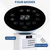 HOMCOM 10000 BTU Air Conditioning Unit, 2.9KW 3-in-1 Portable Air Conditioner, Dehumidifier, Cooling Fan with Remote Control, Digital Display, 2 Speeds, 24H Timer, Window Venting Kit, 22m²